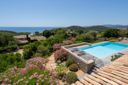 Location villa Agapanthe - vue piscine et mer