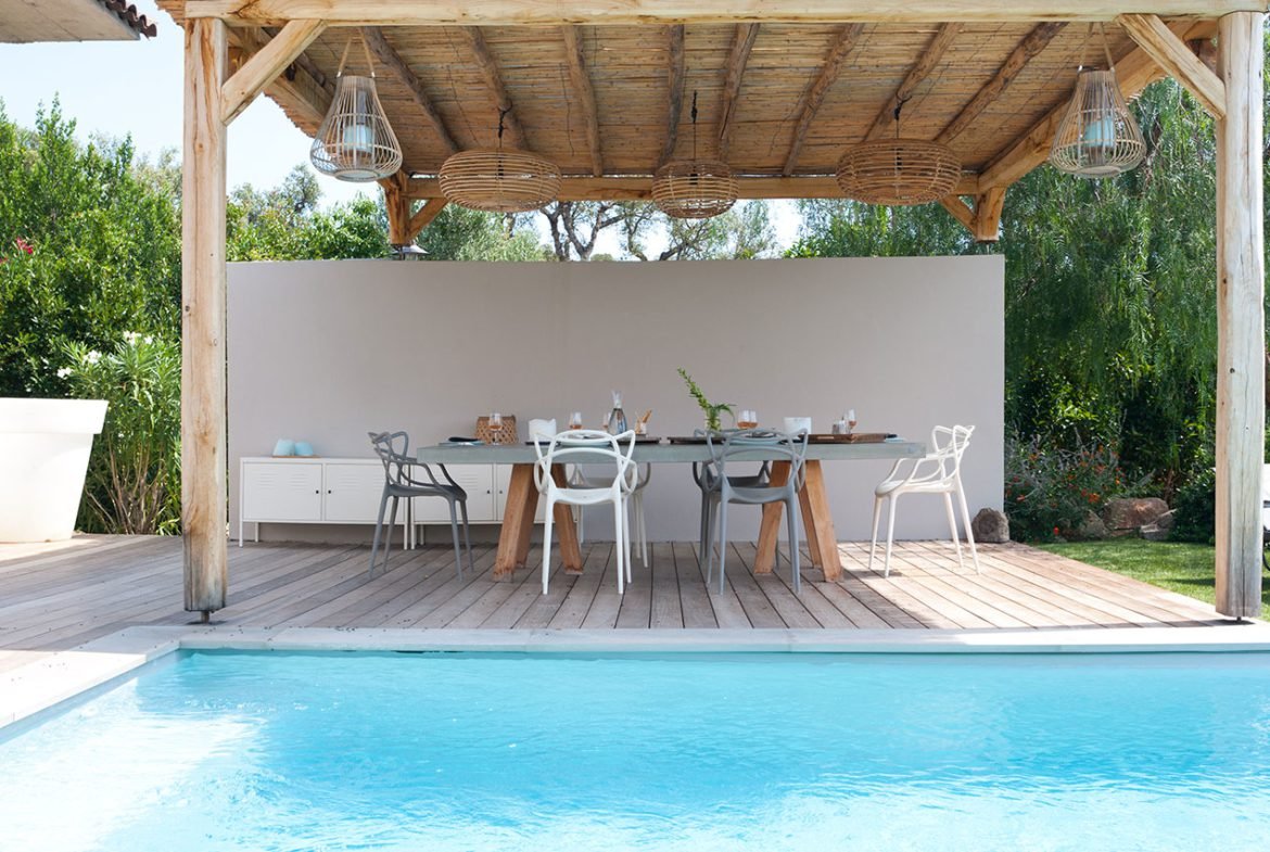 Location villa de luxe plage de Saint Cyprien le Tiki chez Marco en Corse, loue villa 4 chambres piscine